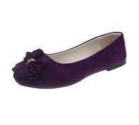 Bailarinas Mary Jane Mujer con Tacón - Zapatos bajos Planta Ancha Elegantes, morado, 42 EU