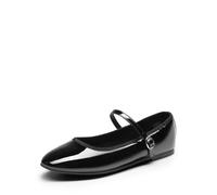 Bailarinas Mary Jane para Mujer, Punta Redonda, cómodas, Elegantes, Informales, sin Cordones, para el Trabajo, Uso Diario, Suaves y Planas.,Size 40.5,Negro,SDFA2441W