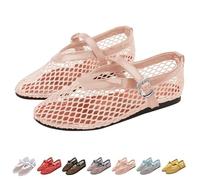 Bailarinas Mujer Cómodo Malla Zapatos Descalzos Sandalias Mujer Zapatos de Verano Ballet Flats Red Ballet Balonet Balonet Ballet Ballet Ballet Balonet Ballet Ballet Ballet Ball, Rosa., 36 EU