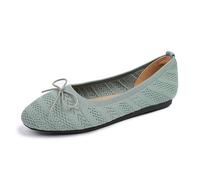 Bailarinas Mujer Cómodo Transpirable Pie Ancho Zapato Elegante Y Elegant Planos Zapato Bailarina Mujer Interior Confort Elegante Elegante Zapatilla De Baile, azul celeste, 35 EU