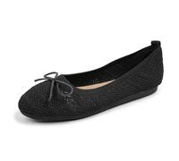 Bailarinas Mujer Cómodo Transpirable Pie Ancho Zapato Elegante Y Elegant Planos Zapato Bailarina Mujer Interior Confort Elegante Elegante Zapatilla De Baile, Negro , 41 EU