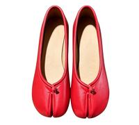 Bailarinas Mujer Cuero Suave, Zapatos Planos Suela Dividida, Pantuflas Cómodas y Suaves, Zapatos de Verano Elegantes Zapatos de Vestir Ligeros Transpirables Zapatos de Vela Anchos H Zapatos de Baile