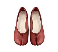 Bailarinas Mujer Cuero Suave, Zapatos Planos Suela Dividida, Pantuflas Cómodas y Suaves, Zapatos de Verano Elegantes Zapatos de Vestir Ligeros Transpirables Zapatos de Vela Anchos H Zapatos de Baile