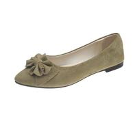 Bailarinas Mujer de Malla Bailarinas Planas de Punto Zapatos de Caminar de Paseo de Zapato Plano Cómodo Bailarina de Punta Redonda Transpirable Clásicos Mocasines Baratos, verde militar, 40 EU