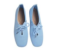 Bailarinas Mujer Mary Jane Elegantes Cómodas Zapatos Bajos Mujer Verano Casual Zapatos de Mujer Bajos Terciopelo Suave Ballet Flats Zapatos Terciopelo Mujer Chino Tai Chi Zapatos, Azul cielo., 38 EU