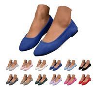 Bailarinas Mujer Zapatos Planas Mujer Calzado Cómodo Y Elegante Ballet Cabeza Redonda Bailarina Flats Transpirables De Punto Vestir Elegantes Para Ir De Compras, Caminar, Salir De Fiesta, Trabajar