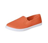 Bailarinas Mujer Zapatos Planos Blancos de Lona para Hombres y Mujeres, Estilo Casual. Zapatos Planos Mujer Cuero Trenzado Tendencia Zapatos Planos Mujer Transición Medio-Temporada, naranja, 36 EU