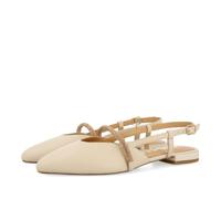 Bailarinas Off-White DE Piel DESTALONADAS con Detalle DE Tira con PEDRERÍA para Mujer GODRANO