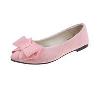 Bailarinas para mujer con lazo, zapatos de bailarina, zapatos de boda, zapatos planos, zapatos de vestir, zapatos de mujer, elegantes y cómodos, zapatos de bota, zapatos casuales, tallas 35-43, Rosa