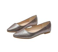 Bailarinas para mujer, sin cordones, vestido de punto, zapatos para caminar, cómodos, sin cordones, zapatos para mujer, suela de un casual, gris, 39 EU