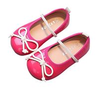 Bailarinas para niñas Zapatos de comunión blancos Princesas festivas Zapatos planos Mary Jane Zapatos con lazo fácil de poner niños pequeños/niños pequeños/niños grandes Tacones bajos Zapatos de