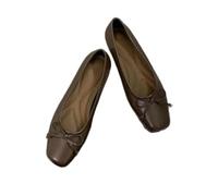 Bailarinas Planas con Lazo JJDFW para Mujer, con Punta Cuadrada, Estilo mocasín, Estilo Casual y cómodo.