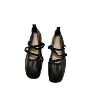 Bailarinas Planas de Primavera JJDFW para Mujer, cómodas, con Punta Cuadrada, Modelo Mary, con Doble Hebilla.