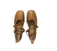 Bailarinas Planas de Primavera JJDFW para Mujer, cómodas, con Punta Cuadrada, Modelo Mary, con Doble Hebilla.