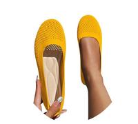 Bailarinas sin Cordones para Mujer, Zapatillas de Punto Antideslizantes, cómodas, Transpirables, Deportivas de Verano, Zapatos Planos cómodos. Deportivas Negras Mujer Casual