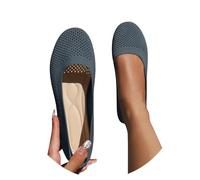 Bailarinas sin Cordones para Mujer, Zapatillas de Punto Antideslizantes, cómodas, Transpirables, Deportivas de Verano, Zapatos Planos cómodos. Mujer Correr