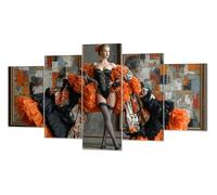 Bailarines Mujer Diamond Painting, 5 Pcs 5D Kit Mosaico Pintura de Diamante, Kit Bordado en Punto de Cruz Manualidades Adultos, DIY Gran Tamaño Cuadro Damantes, Decoracion Hogar 100x200cm P-d-1253