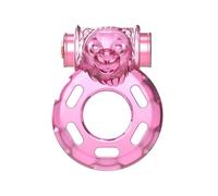 Anillo vibrador oso color rosa