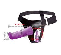 BAILE - ARNÉS ANAL Y VAGINAL FEMENINO LILA PUNTO G 17 CM