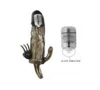 Baile - brave man funda pene anal y clitoris vibrador 16.5 cm negro