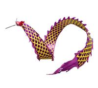 Baile cuadrado Serpentina de dragón 3D de escamas moradas: cinta cuadrada for ejercicios de fitness al aire libre y danza for espectáculos de talentos for adultos. Accesorios para la actuación(6M)