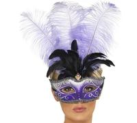 Baile de Máscaras Antifaz Fiesta Baile Antifaz Disfraz Colombina Violeta Smiffys