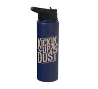 Baile en línea Kickin' Up Dust, divertido bailarín de línea, música country Stainless Steel Insulated Water Bottle