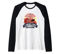 Baile Flamenco Pasión Española Diseño Vintage Camiseta Manga Raglan