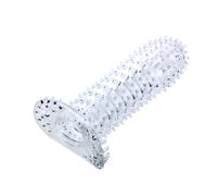 Baile Funda Pene Silicona Con Puntitos 14,2 Cm Transparante