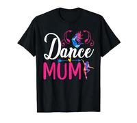 Baile Mamá Groovy Pink Splash Baile Practica Mamá De Bailarín Camiseta gráfica económica, Hombre, Negro, M