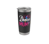Baile Mamá Groovy Pink Splash Baile Practica Mamá De Bailarín Vaso térmico de acero inoxidable de doble pared