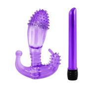 Baile Pack de Estimulador Triple y Bala Vibradora, Púrpura - 360 gr
