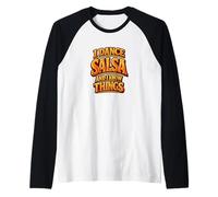 Baile Salsa Bachata Cumbia Merengue Baile Latino Camiseta Manga Raglan