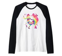 Baile Swing de los años 60 Retro DanceCouple Boogie Woogie Camiseta Manga Raglan