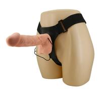 BAILE Ultra Passionate Harness 26 Cm Natural - Arnés Ajustable Con Dildo Suave Y Realista