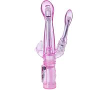 Baile Vibrador Flexible Con Estimulador Anal 22 Cm