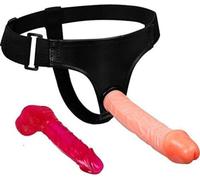 Baile Vibrators Harness Doble Dildo, 14.2 x 20 cm - 250 gr