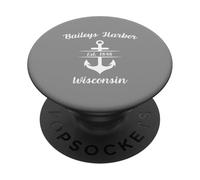 Baileys Harbor Wisconsin Ship Anchor PopSockets PopGrip Adhesivo
