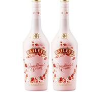 Baileys Strawberries & Cream, licor de crema de whisky irlandesa con certificación B-Corp, 700 ml (Paquete de 2)