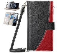 BAILI Cover de Cuero Tipo Billetera para Honor 300 Pro/300 Ultra con Correa para la muñeca, Soporte y Tarjetero, Funda de Bolsillo con Cremallera para Honor 300 Pro/300 Ultra-Negro