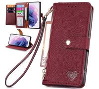 BAILI Cremallera Bolsillo para Realme 14T Funda, Bloqueo RFID Billetera con Tarjeteros Stand Carcasa para Realme 14T Wallet Case-003
