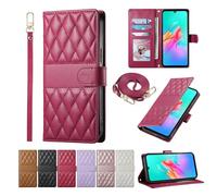 BAILI Funda para 1+Nord CE4/OnePlus Nord CE4 5G con Soporte, Case Protectora Tipo Libro de Piel sintética para 1+Nord CE4/OnePlus Nord CE4 5G-Rojo