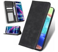 BAILI Funda para ASUS ROG Phone 9, Funda Tapa Libro Flip Phone Cover Case para ASUS ROG Phone 9, Negro