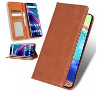 BAILI Funda para Honor 400 Smart, Tapa Libro Flip Phone Case para Honor 400 Smart, Marrón