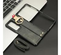 BAILI Funda para Honor Magic V2 con Cordón, Correa Cuelga Alrededor del Cuello Honor Magic V2 Carcasa con Anillo Metálico-Verde