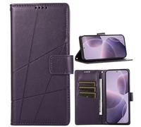 BAILI Funda para Realme C61 4G India, Soporte, Ranuras para Tarjetas, Funda con Patrones de líneas Compatible con Realme C61 4G India-Morado