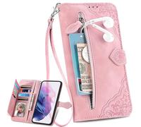 BAILI Funda para Realme GT7/GT 7T, Tapa Magnética Carcasa, Ranura para Tarjeta, Cremallera Bolsillo Cases para Realme GT7/GT 7T-02