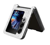 BAILI Funda para ZTE Nubia Flip2/A404ZT Case, Tapa Magnética Ranura para Tarjeta, Enrejado Carcasa para ZTE Nubia Flip2/A404ZT-03