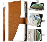 BAILI Funda Tipo Cartera para Nokia C22, Ranuras para Tarjetas, Cierre magnético, Bolsillo con Cremallera, Cover Protectora para Nokia C22-Marrón