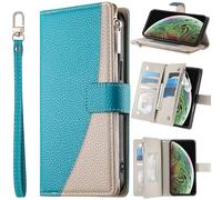 BAILI Funda Tipo Cartera para Realme C53 4G, Ranuras para Tarjetas, Cierre magnético, Bolsillo con Cremallera, Cover Protectora para Realme C53 4G-Azul-01